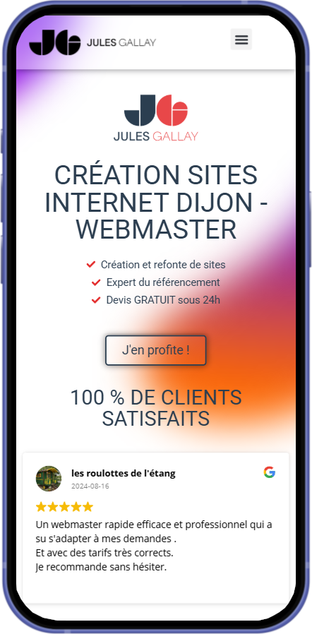 Création site Web dijon - Jules GALLAY